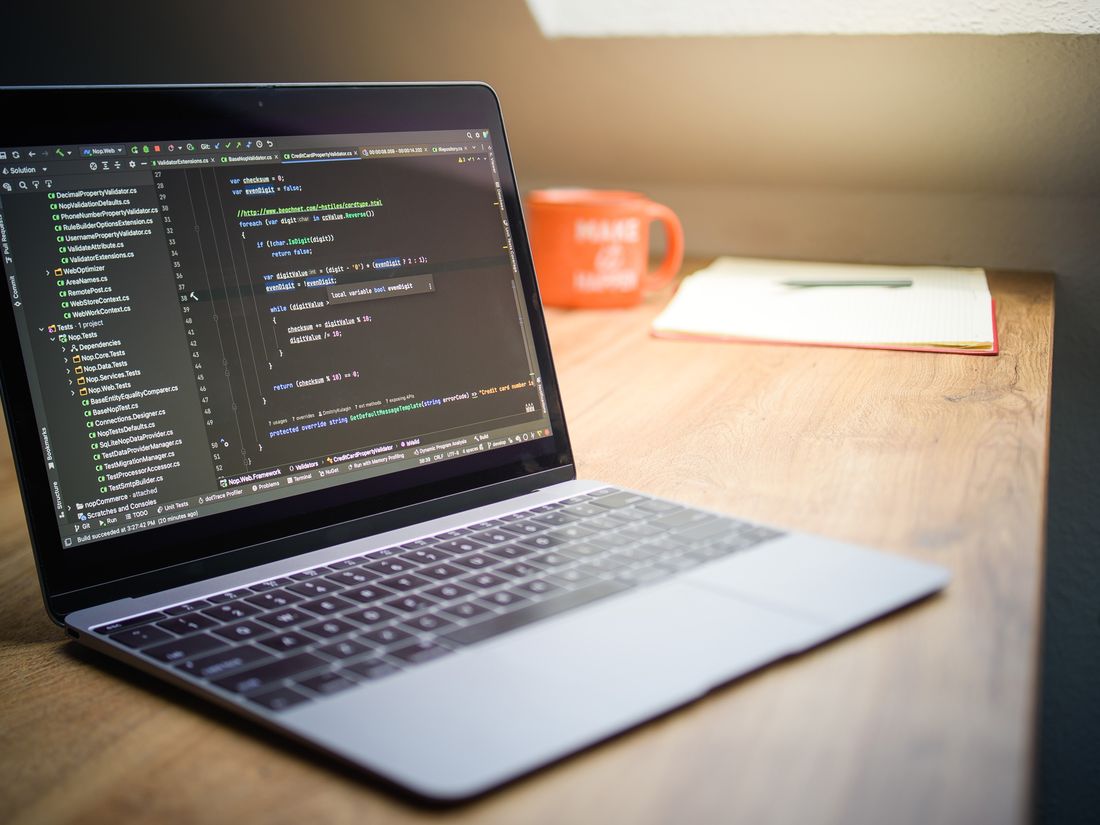 Clinic website page structure on a laptop with clear headings and treatment content optimised for on-page SEO